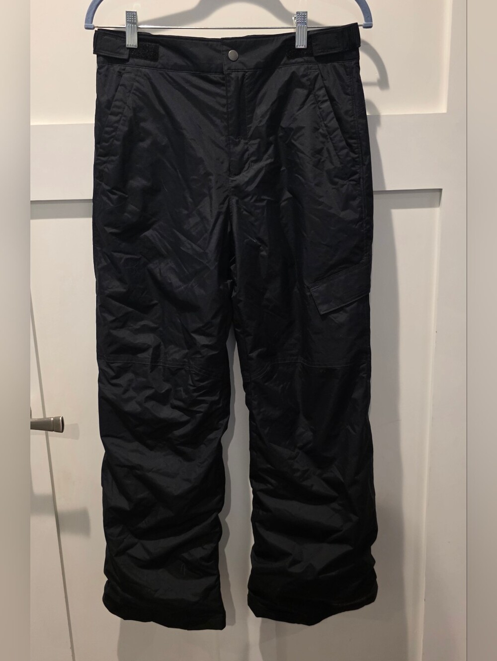 Columbia Snow Pants Kids Youth 14/16 Black Ski Insulated Nylon Fleece Outgrown